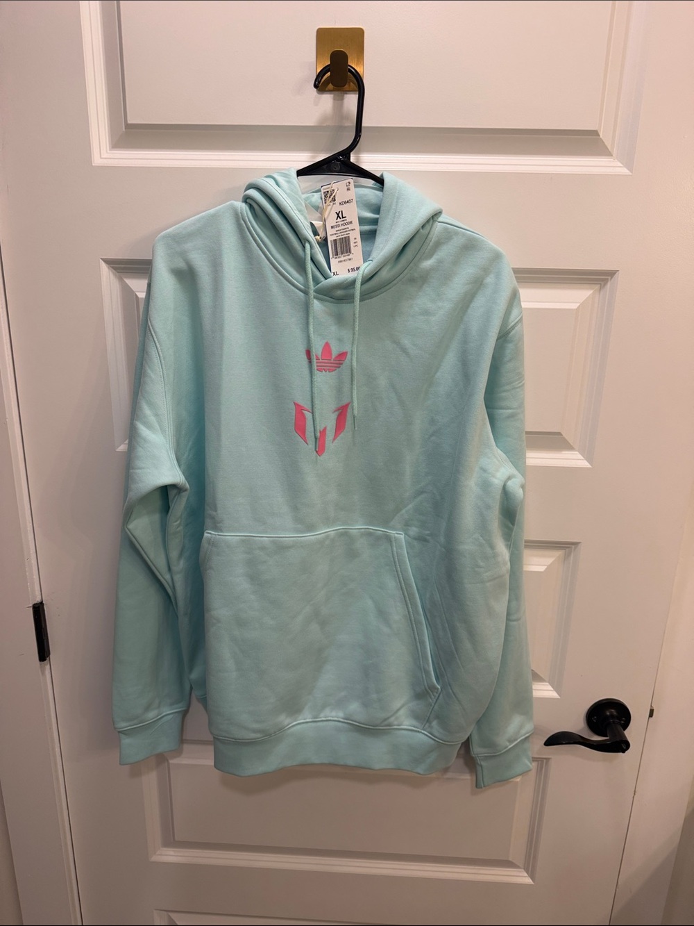Messi Inter Miami Vice Adidas Hoodie- Aqua